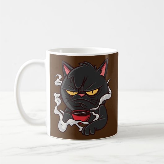 Angry Cat Coffee Kitten Mad  Kaffeetasse (Links)