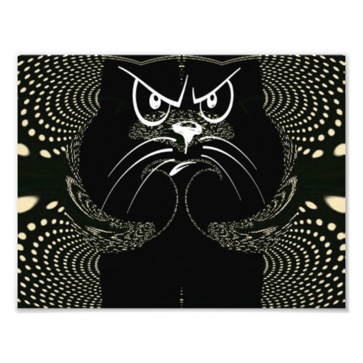 Angry Cat Digital Print Fotodruck (Vorne)