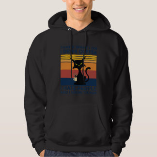 Angry Cat Drinking Coffee Hoodie