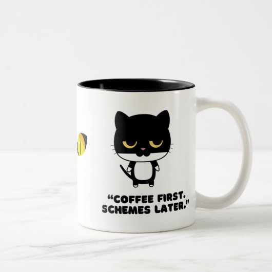 Angry Cat fordert Kaffee - Funny Cat Tasse (Rechts)