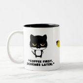 Angry Cat fordert Kaffee - Funny Cat Tasse (Links)