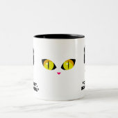 Angry Cat fordert Kaffee - Funny Cat Tasse (Mittel)