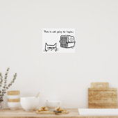 Angry Cat geht NICHT zum Tierarzt Poster (Küche)