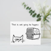 Angry Cat geht NICHT zum Tierarzt Postkarte (Stehend Vorderseite)