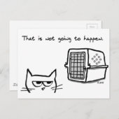 Angry Cat geht NICHT zum Tierarzt Postkarte (Vorne/Hinten)