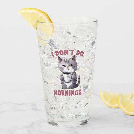 Angry Cat - Ich mache keinen Morgen Glas (Vorderseite Ice)