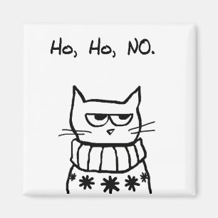 Angry Cat in einem Weihnachtskater - Funny Cat Magnet