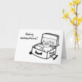 Angry Cat in Suitcase - Funny Gift für Reisende Karte (Gelbe Blume)