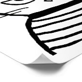 Angry Cat ist so sehr französisch Poster (Ecke)