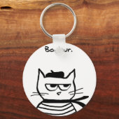 Angry Cat ist so sehr französisch Schlüsselanhänger (Vorderseite)