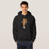 Angry Cat Long Leg Paw Torn Hole Kitten Cat Hoodie (Vorne ganz)