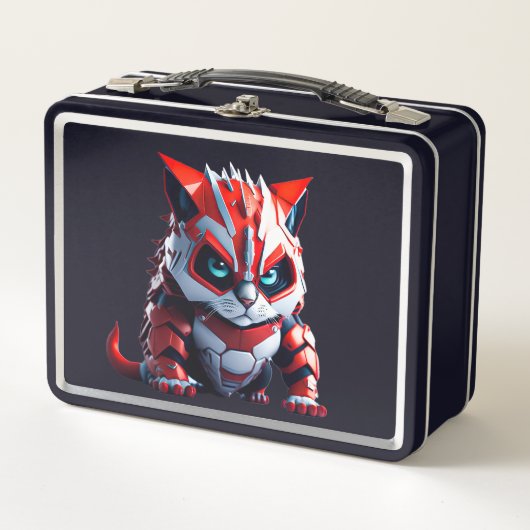 Angry Cat Metall Brotdose (Vorderseite)
