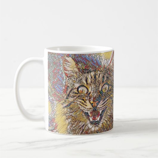 Angry Cat Multicolor Buntglas Kaffeetasse (Links)