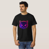 Angry Cat: Neon T - Shirt Art (Vorne ganz)