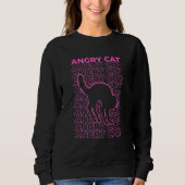 Angry Cat Pastel Aesthetic Sweatshirt (Vorderseite)