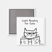 Angry Cat Plots War - Funny Cat Magnet (Vorderseite/Rückseite)