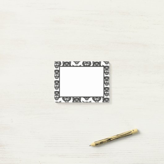 Angry Cat Post-it Klebezettel (Auf Schreibtisch)