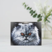 Angry Cat Postcard Postkarte (Stehend Vorderseite)