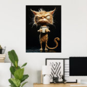 Angry Cat Poster (Heimbüro)