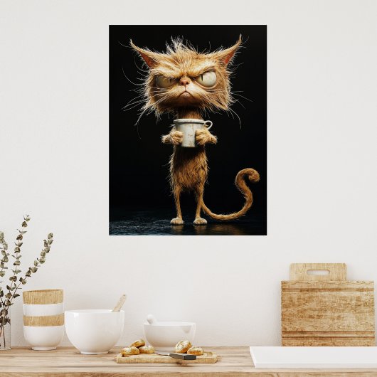 Angry Cat Poster (Küche)