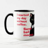 Angry Cat Tasse Shot Senden Bail Money Funny Coffe (Links)