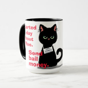 Angry Cat Tasse Shot Senden Bail Money Funny Coffe