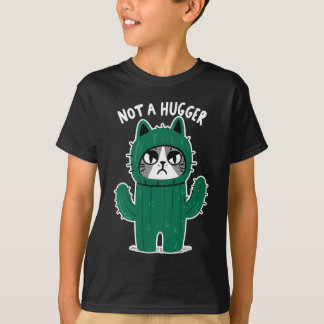 Angry Cat-Tus Funny Cat Nicht ein Hugger Junge und T-Shirt