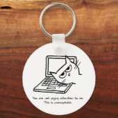 Angry Cat verlangt Aufmerksamkeit - Funny Cat Schl Schlüsselanhänger (Vorderseite)