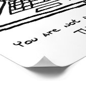 Angry Cat verlangt Aufmerksamkeit Poster (Ecke)