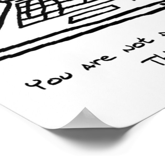 Angry Cat verlangt Aufmerksamkeit Poster (Ecke)