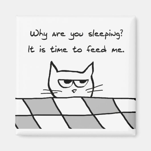 Angry Cat Will Ihnen aus dem Bett Magnet (Vorne)