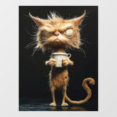 Angry Cat Window Fensteraufkleber (Blatt)