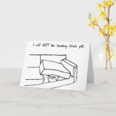 Angry Cat wird seine Pille nicht nehmen - Funny wi Karte (Gelbe Blume)