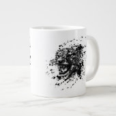 Angry Cheetah in Black Splash Pick Your Background Jumbo-Tasse (Vorderseite Rechts)