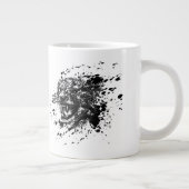 Angry Cheetah in Black Splash Pick Your Background Jumbo-Tasse (Rechts)