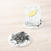 Angry Cheetah in Black Splash Pick Your Background Untersetzer (Seite)