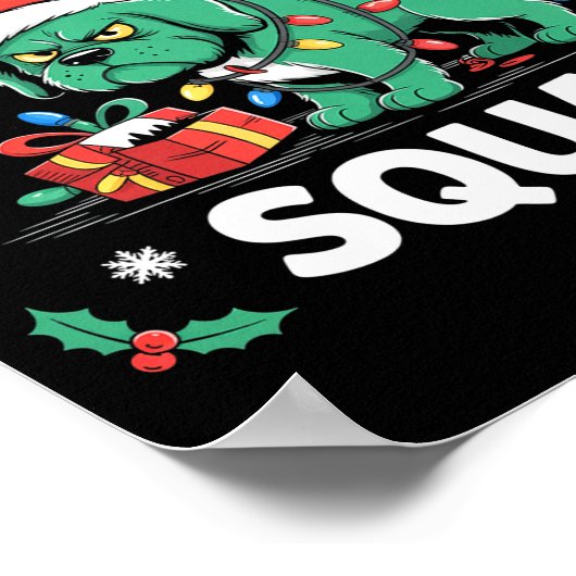 Angry Christmas Dog You're Not Getting Squat Holid Poster (Ecke)