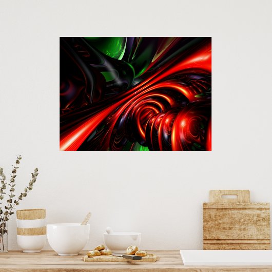 Angry Clown Abstrakt Poster (Küche)