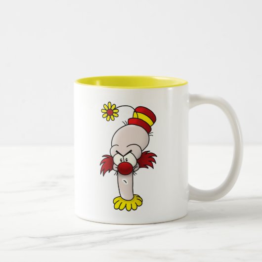 Angry Clown Zweifarbige Tasse (Rechts)