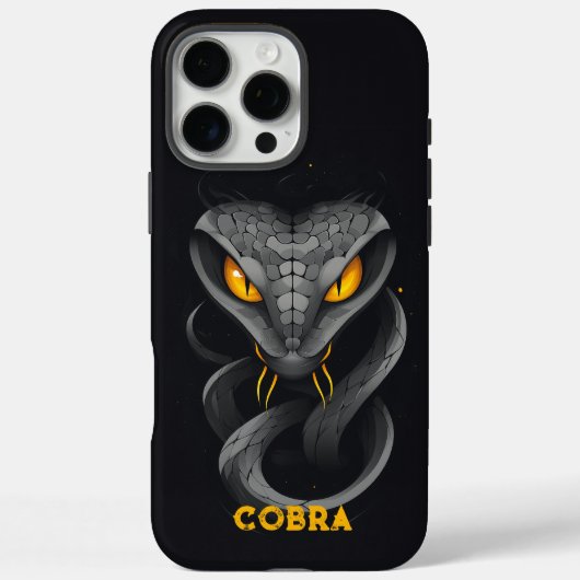 Angry Cobra Black Case-Mate iPhone Hülle (Rückseite)