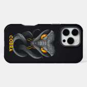 Angry Cobra Black iPhone Hülle (Rückseite (Horizontal))