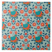 Angry Colorful Chicken Fliese (Vorderseite)