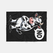 Angry Cow No - Funny Cow Lover Dairy Farmer Fleecedecke (Vorderseite (Horizontal))