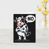 Angry Cow No - Funny Cow Lover Dairy Farmer  Karte (Gelbe Blume)