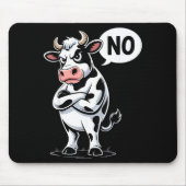 Angry Cow No - Funny Cow Lover Dairy Farmer  Mousepad (Vorne)