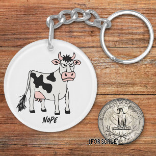 Angry Cow Zeichne Sarcastic Phrase Bag Charm Schlüsselanhänger