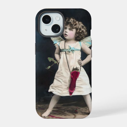 Angry Cupid iPhone 15 Hülle (Rückseite)