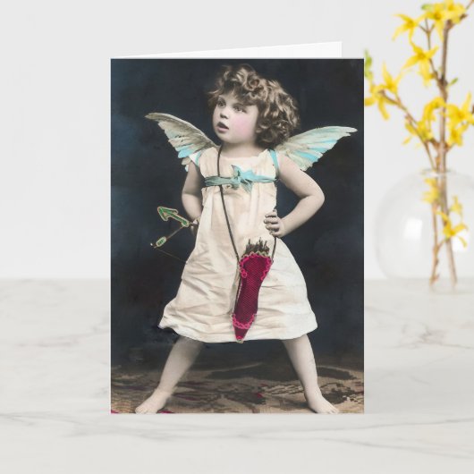 Angry Cupid Karte (Gelbe Blume)