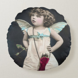 Angry Cupid Rundes Kissen