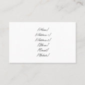 Angry Cupid Visitenkarte (Rückseite)